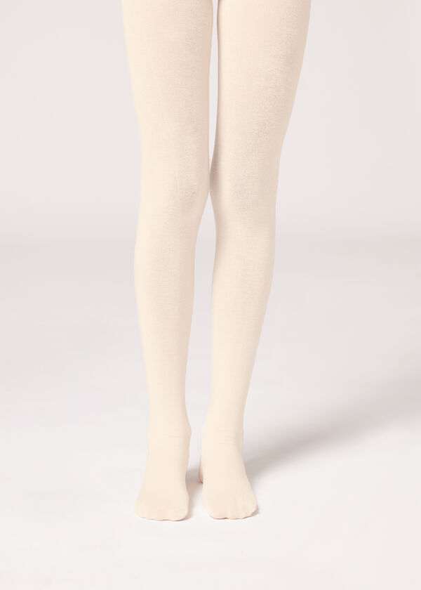 Meia-calça super opaca para meninas com cashmere