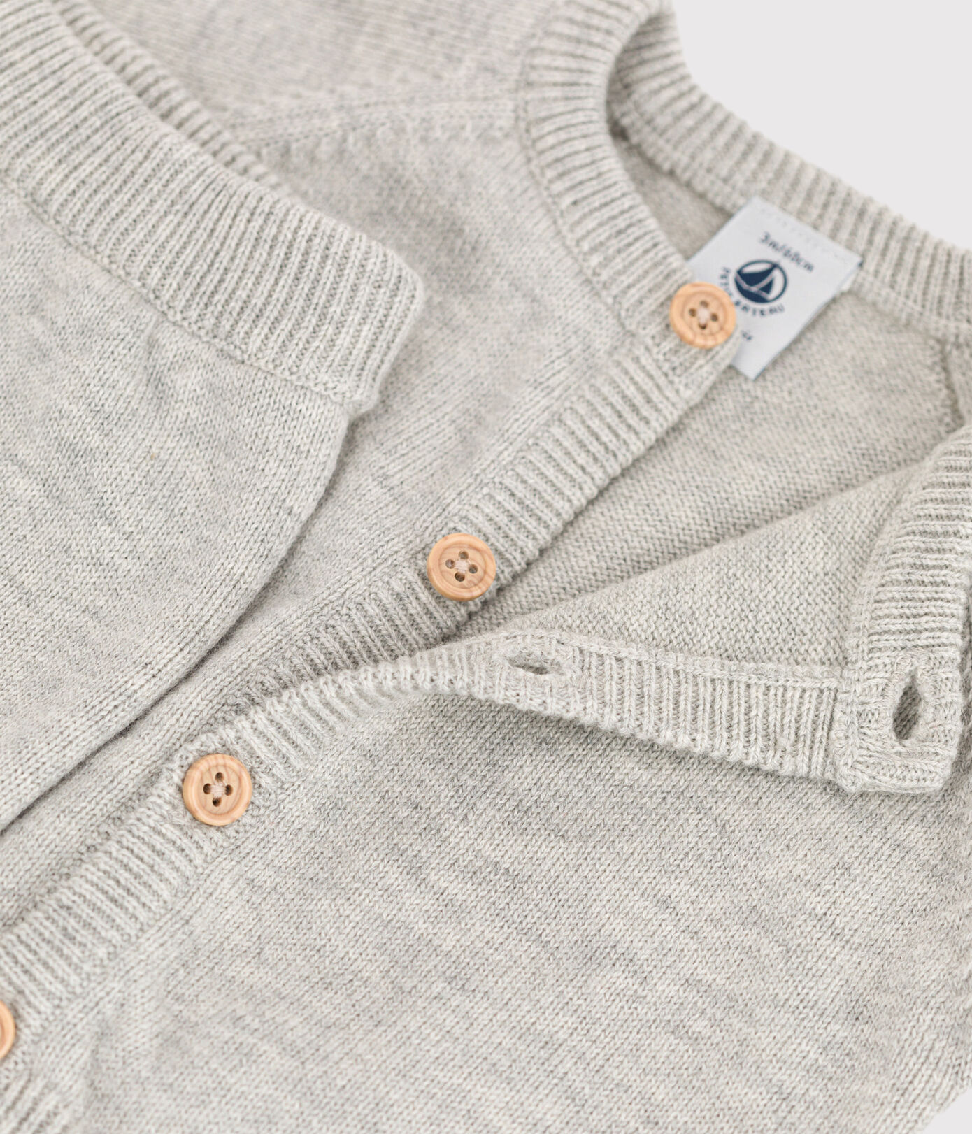 Ensemble 2 pièces bébé en tricot laine et coton