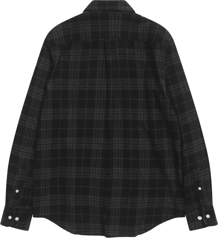 Norse Projects Algot Relaxed Wool Check Shirt Grå