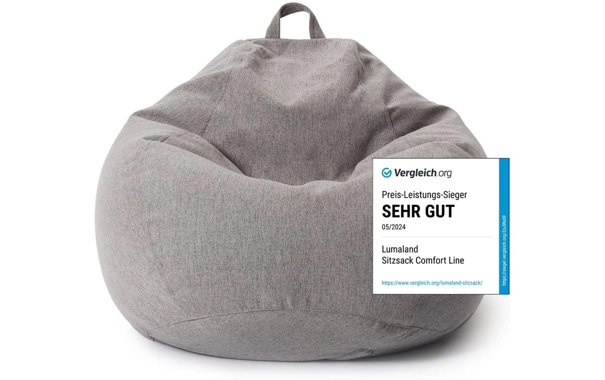 Sitzsack Comfort Line 250 L, Hellgrau<br>Sitzsack für innen und aussen