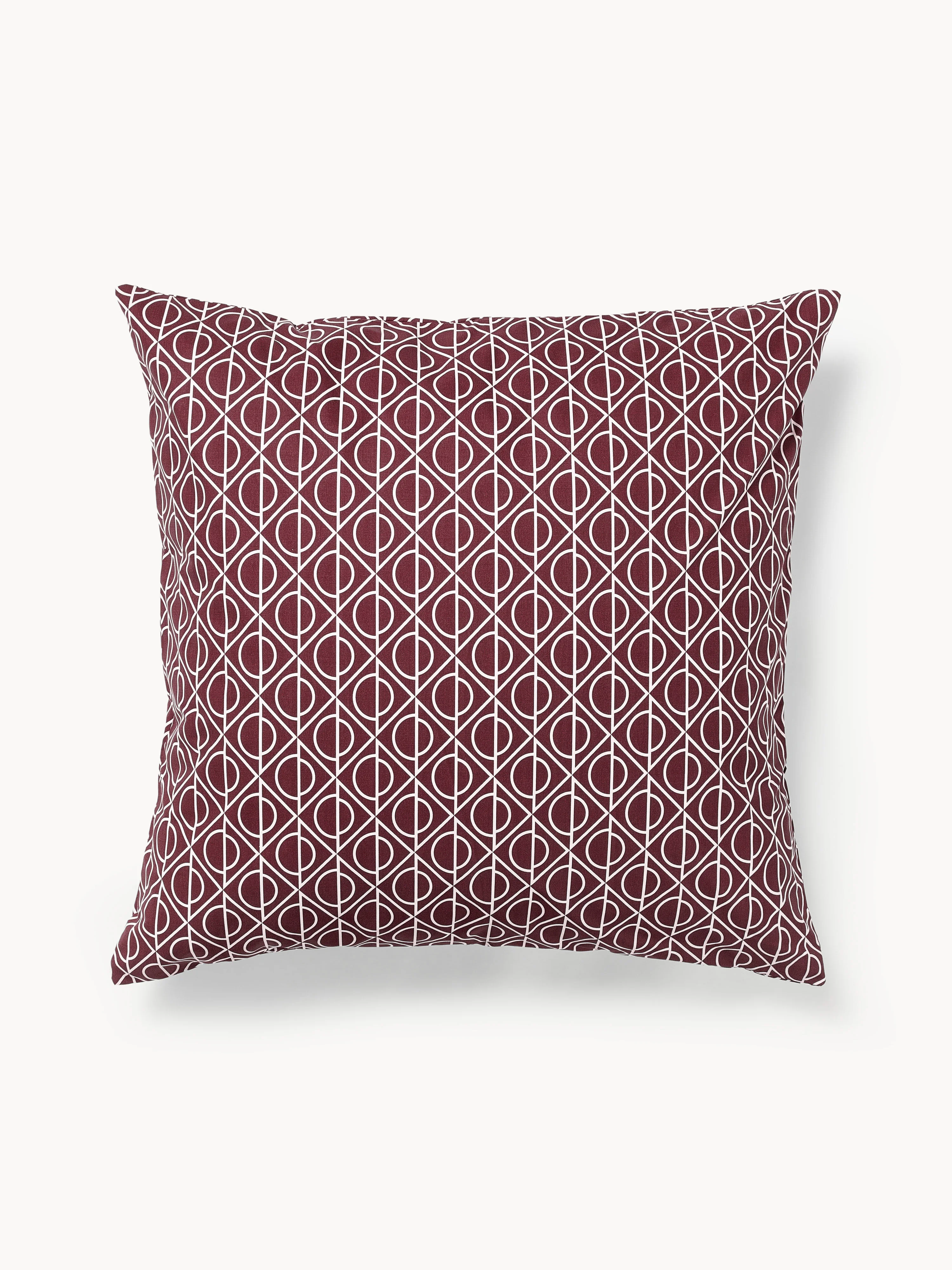 Katoenen kussenhoes Jella met geometrische print