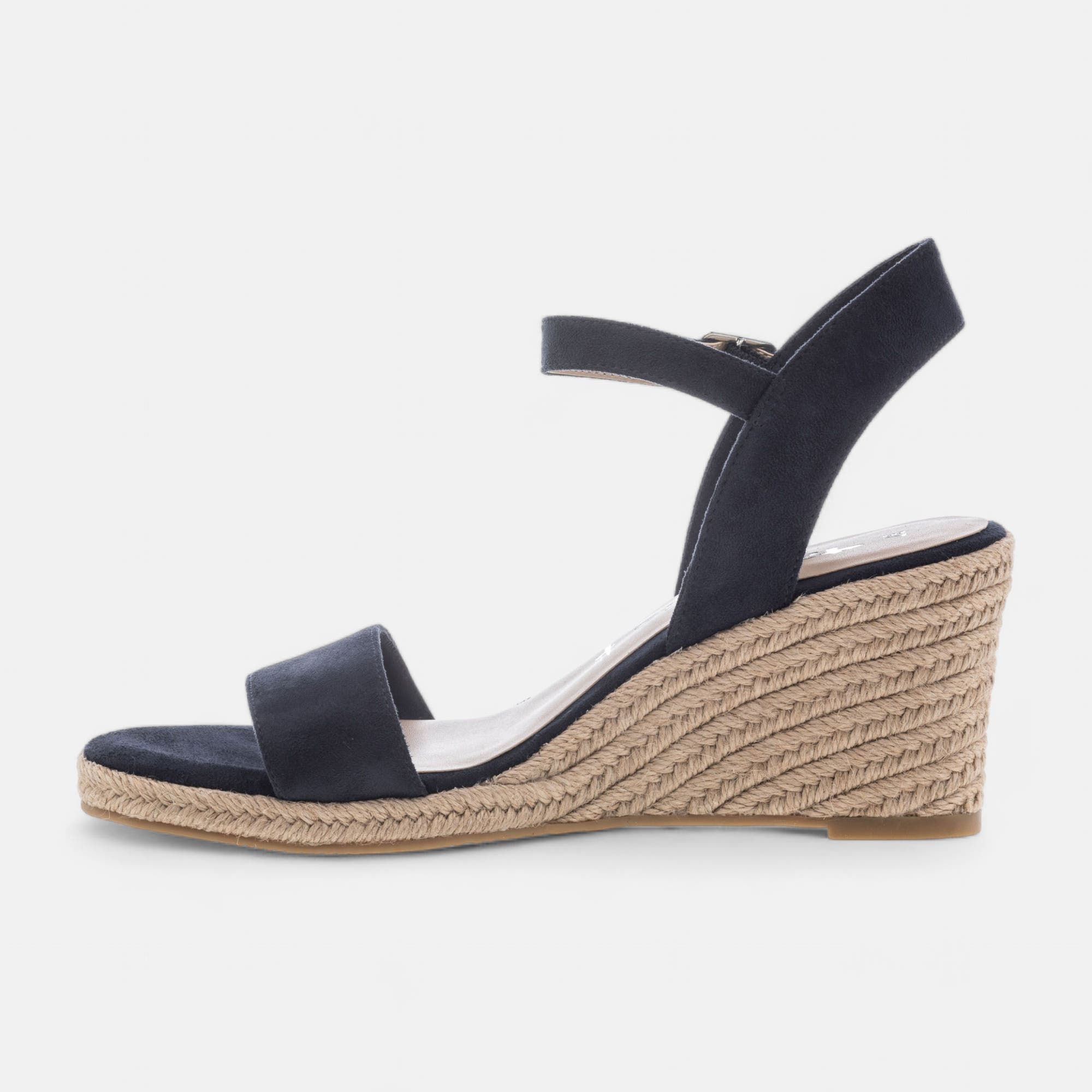 Espadrilles à talon compensé Femme bleu