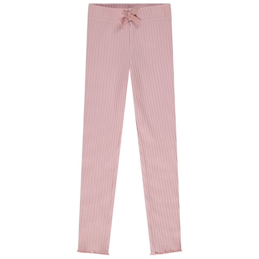 Legging côtelé à nœud pour fille - Rose