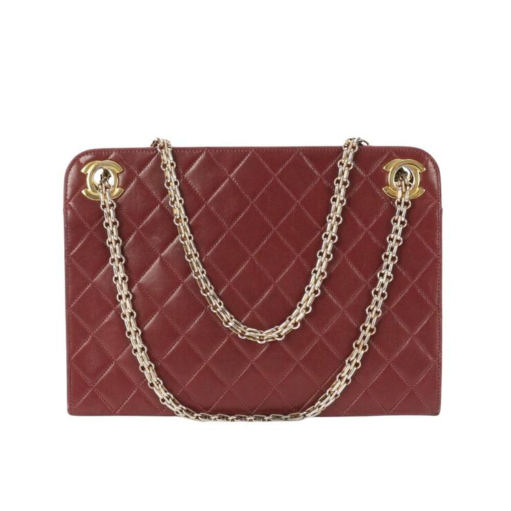 Chanel Vintage Chanel Shoulder Bag Burgundy