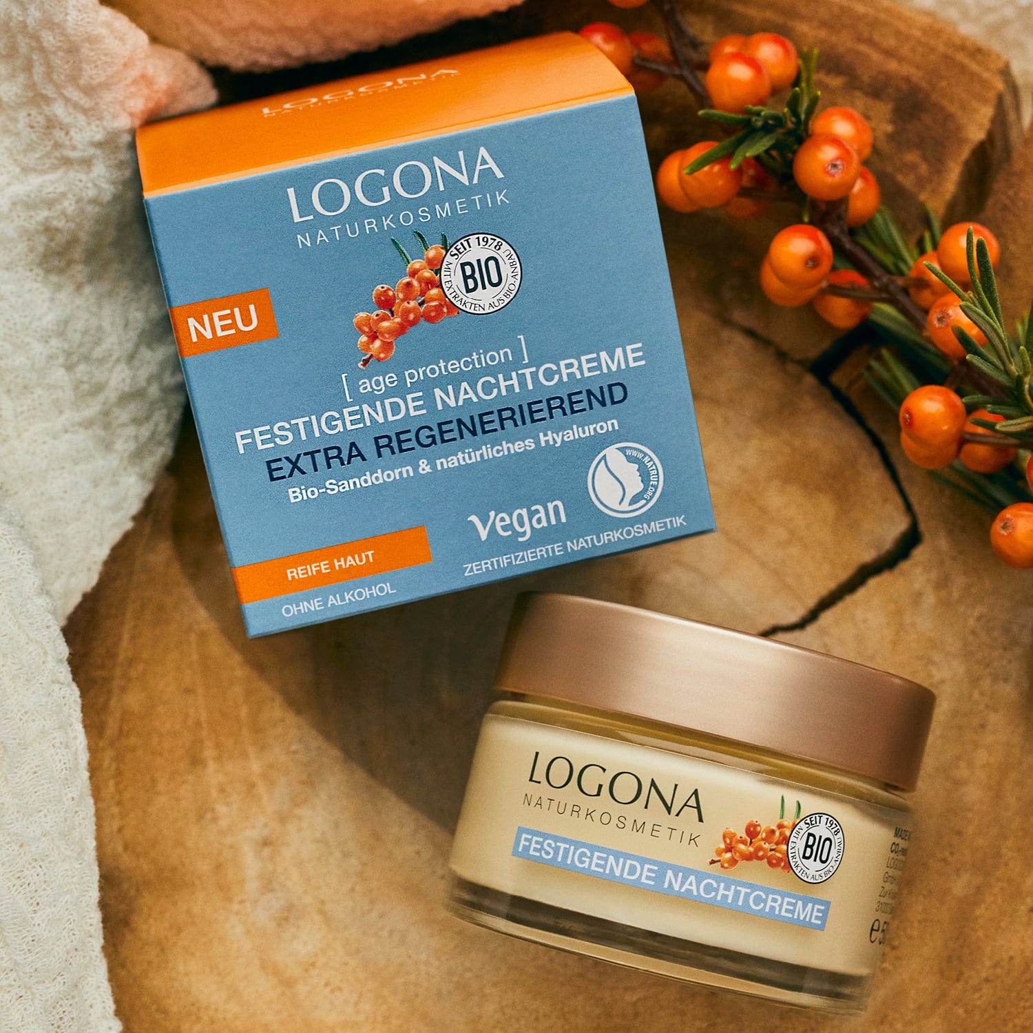 LOGONA  age protection Festigende Nachtcreme Extra regenerierend, 50 ml