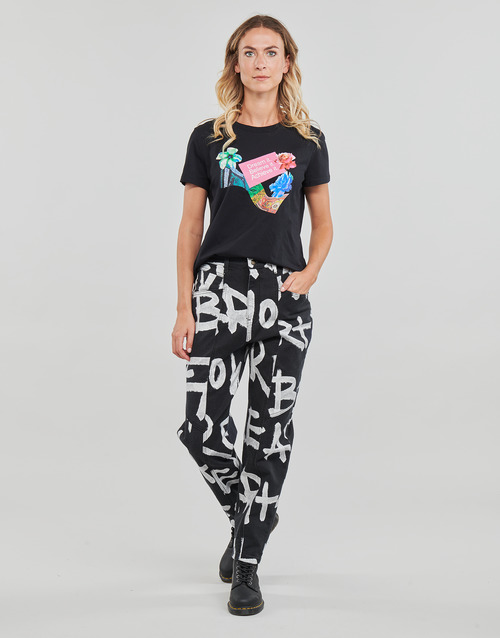 Desigual - PANT_BROCHA - Noir / Blanc