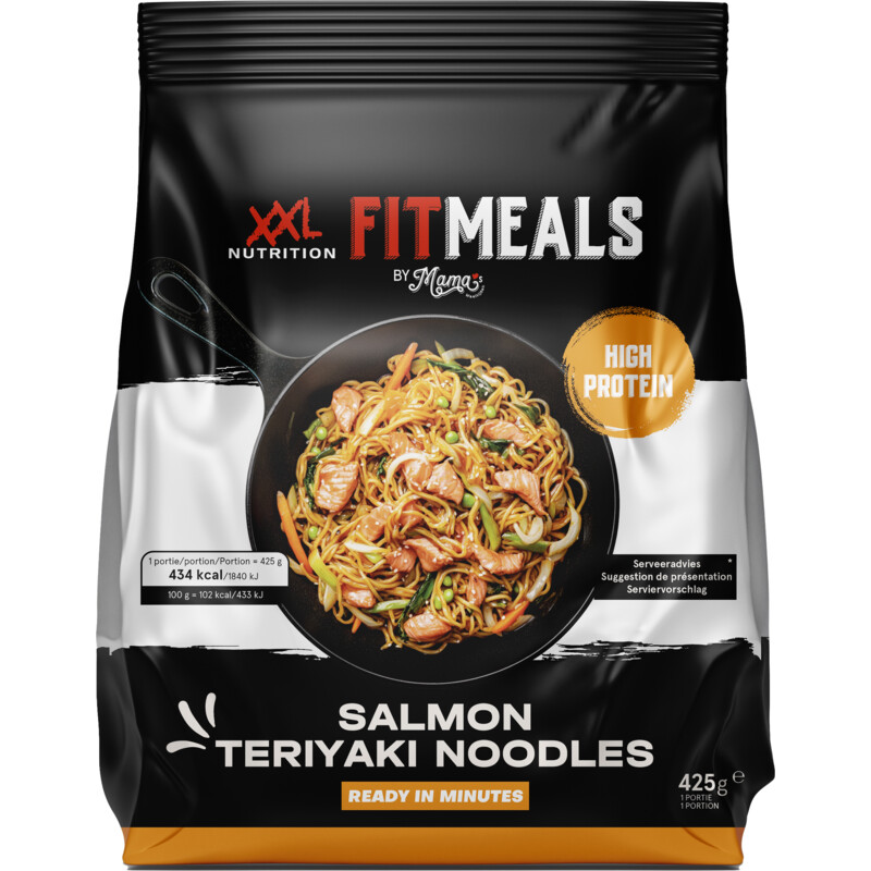 Fitmeals XXL nutrition salmon teriyaki noodles