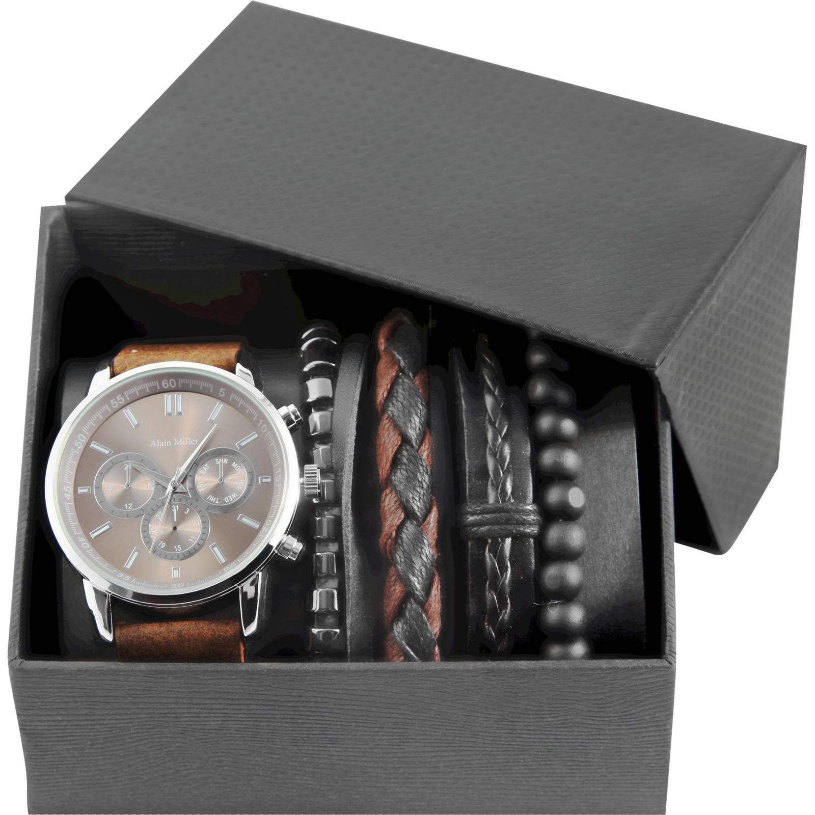 Alain Miller Herrenuhr mit Armbänder