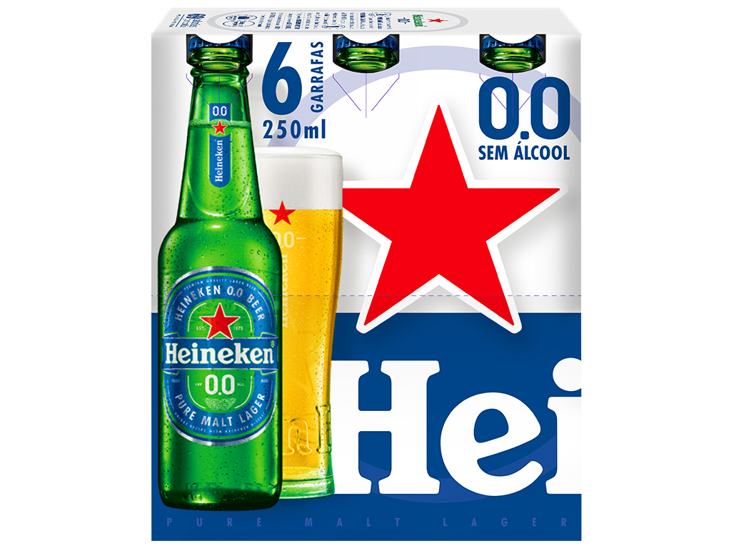 CERVEJA HEINEKEN 0.0% 6X0.25L