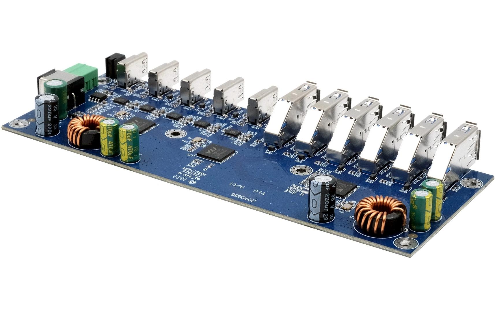 USB-Hub EX-12290HMS-PL<br>10-Port USB 3.2 Gen 2 x 1 HUB-Platine mit 4x USB-C und 6x USB-A 3.2 Gen 1