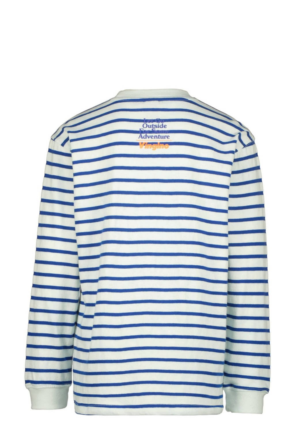 Vingino gestreepte longsleeve Jilfon blauw/wit