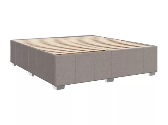 Sommier à lattes de lit avec matelas Taupe 180x200 cm Tissu