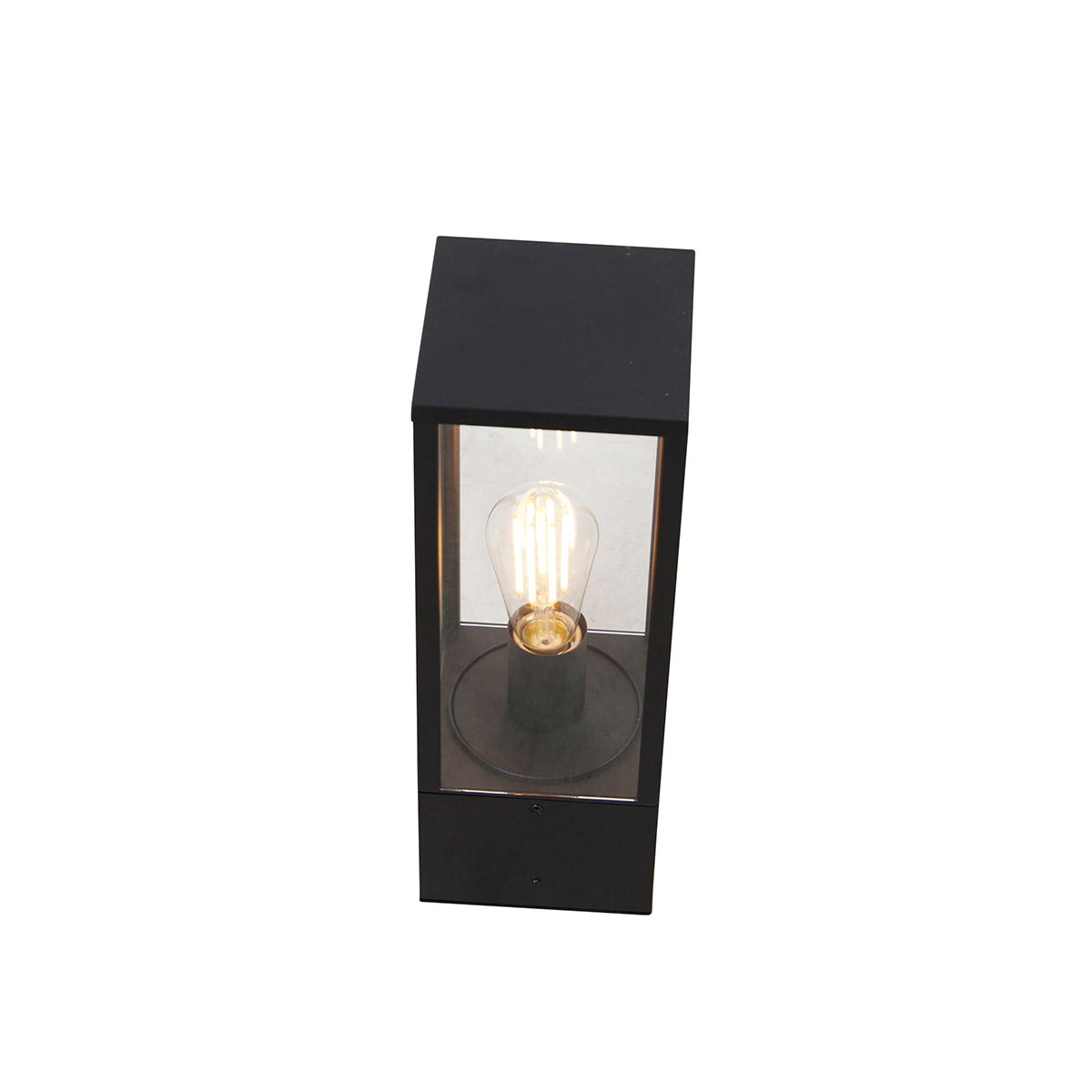 Industriële staande buitenlamp zwart 40 cm IP44 - Charlois