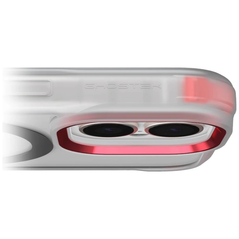 iPhone 17 MagSafe Hardcase Schutzhülle (GHOCAS4210) - Transparent / Rot