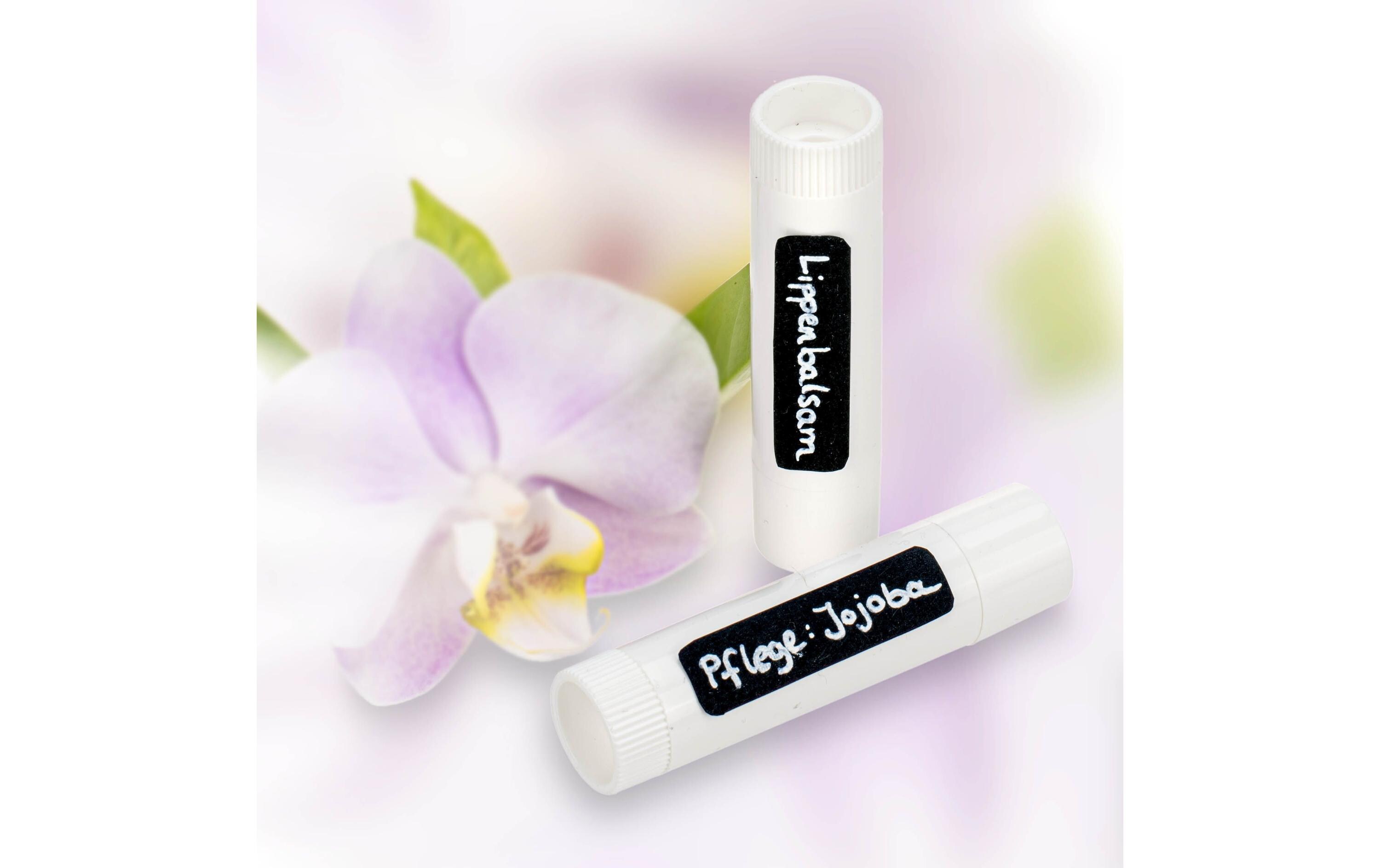 Kosmetik Dose Lippenstift Hülse 6 ml 3 Stück, WeissAussenhülse
