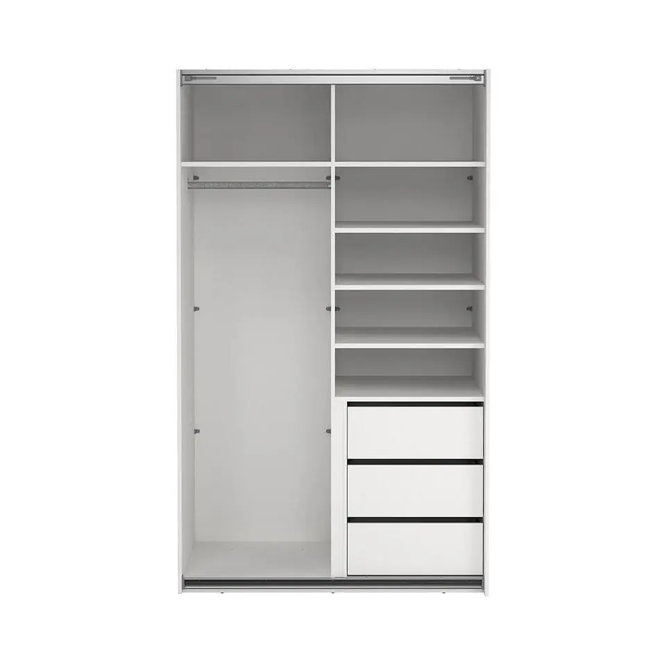 Hioshop Catania schuifdeurkast 2 deuren 120x200cm wit
