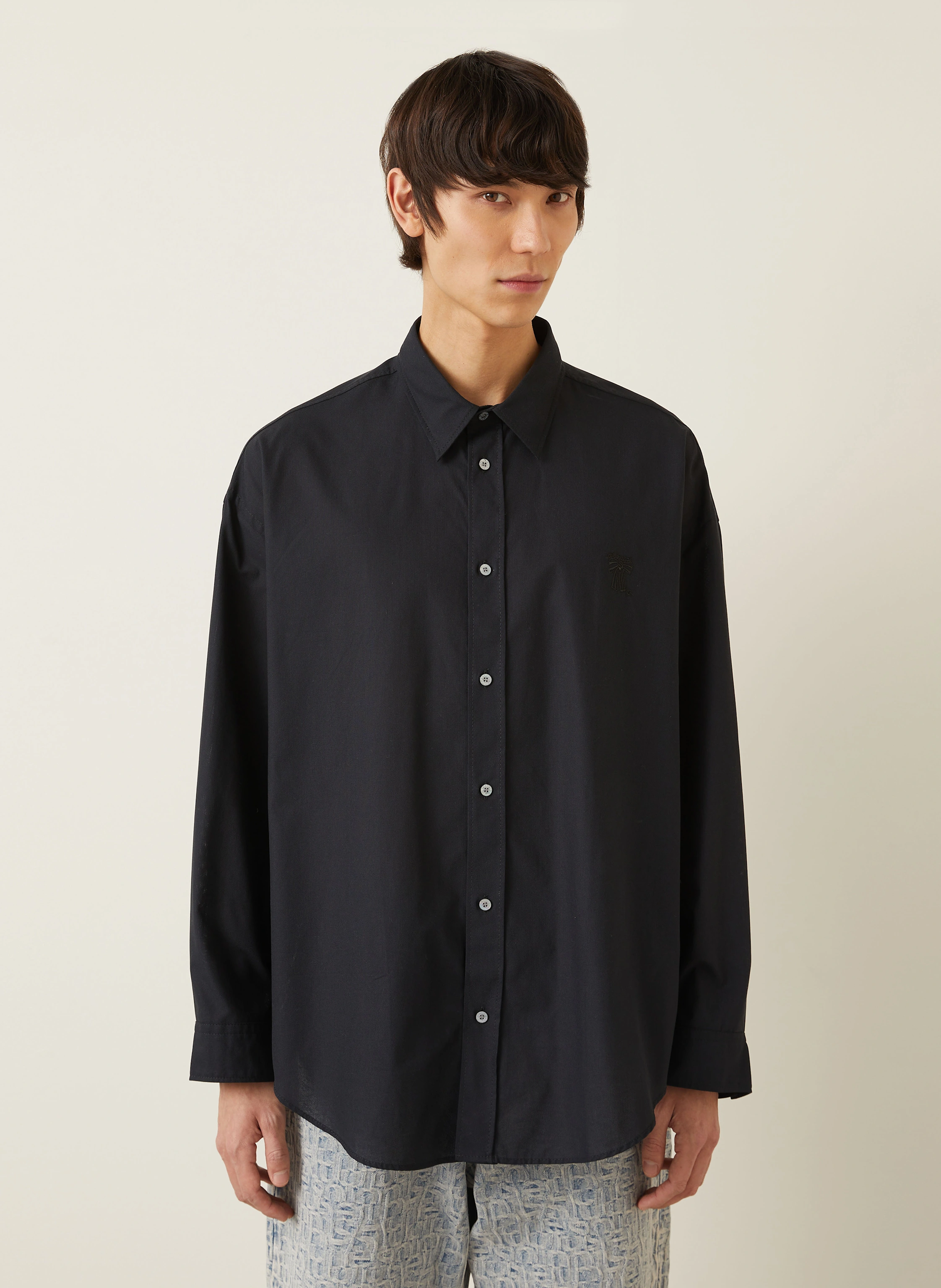 Acne Studios Piqué-Hemd Comfort Fit