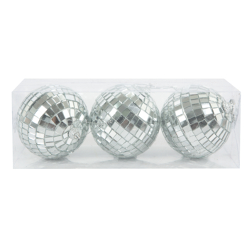 Christmas Goods kerstballen mix 12 stuks disco Ø 4 cm