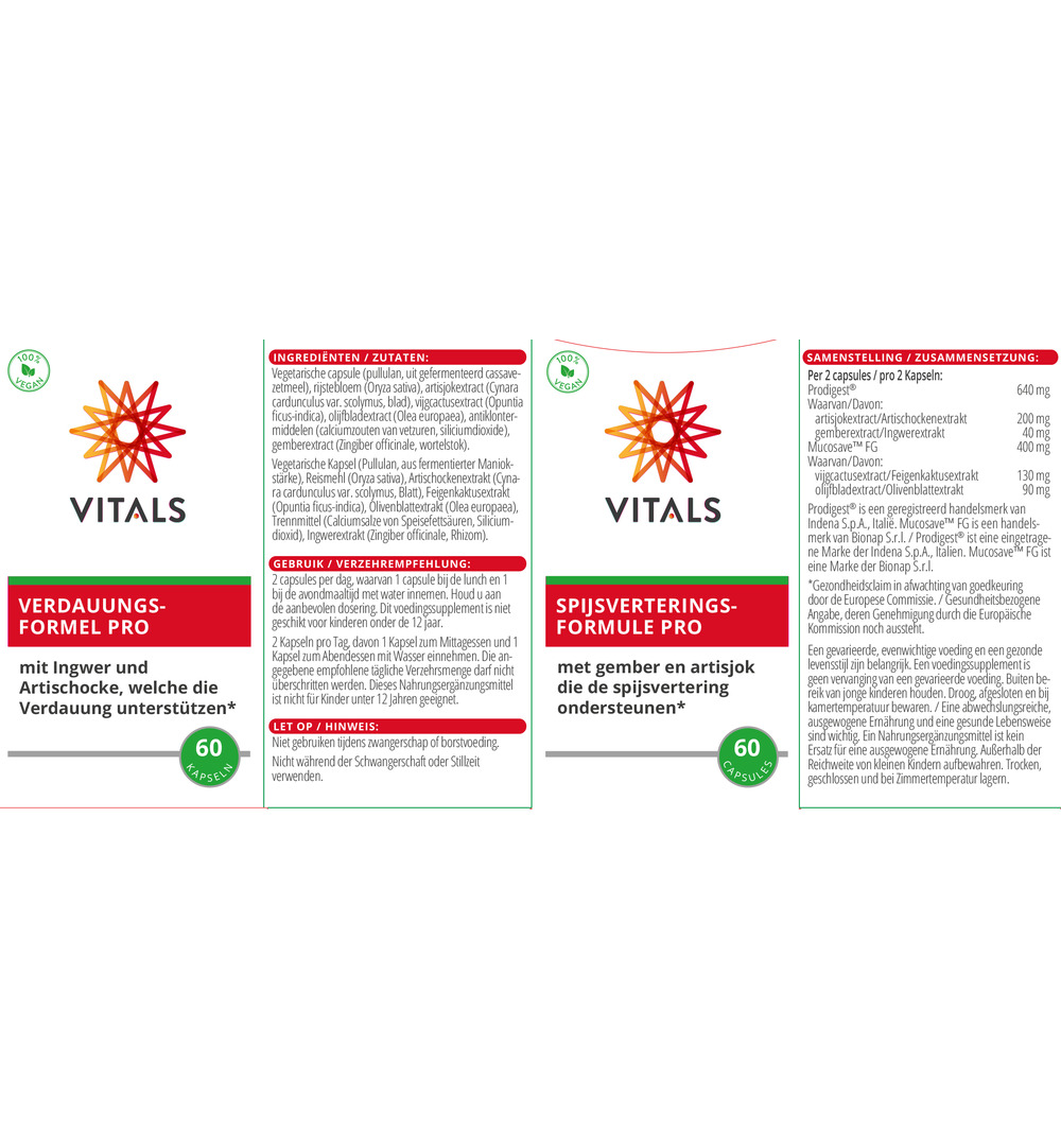 Vitals Spijsverteringsformule Pro (60 capsules)