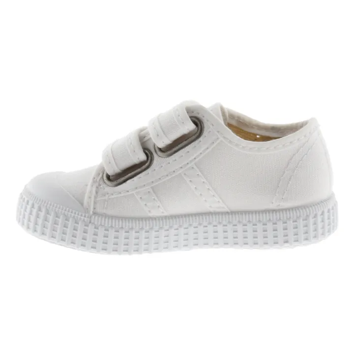 Victoria Baskets Scratchs Tiras Lona | Blanc
