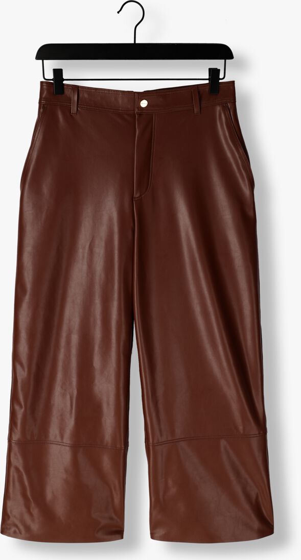 VANILIA bruine vanilia pantalon faux leather culotte