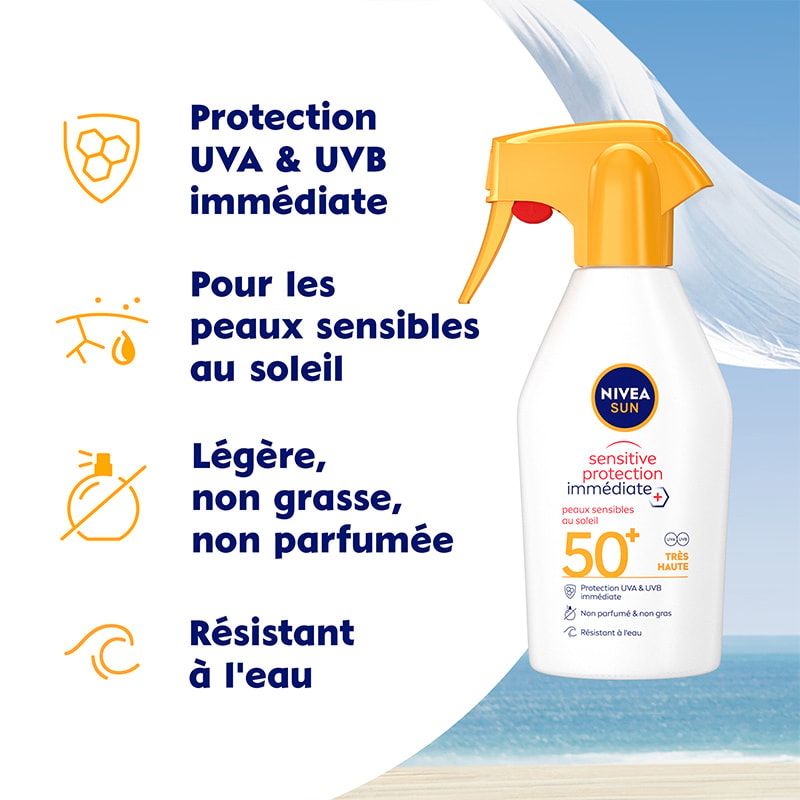 Spray protecteur SPF 50  - Protection Sensitive Immediate Protect  - 270 ml