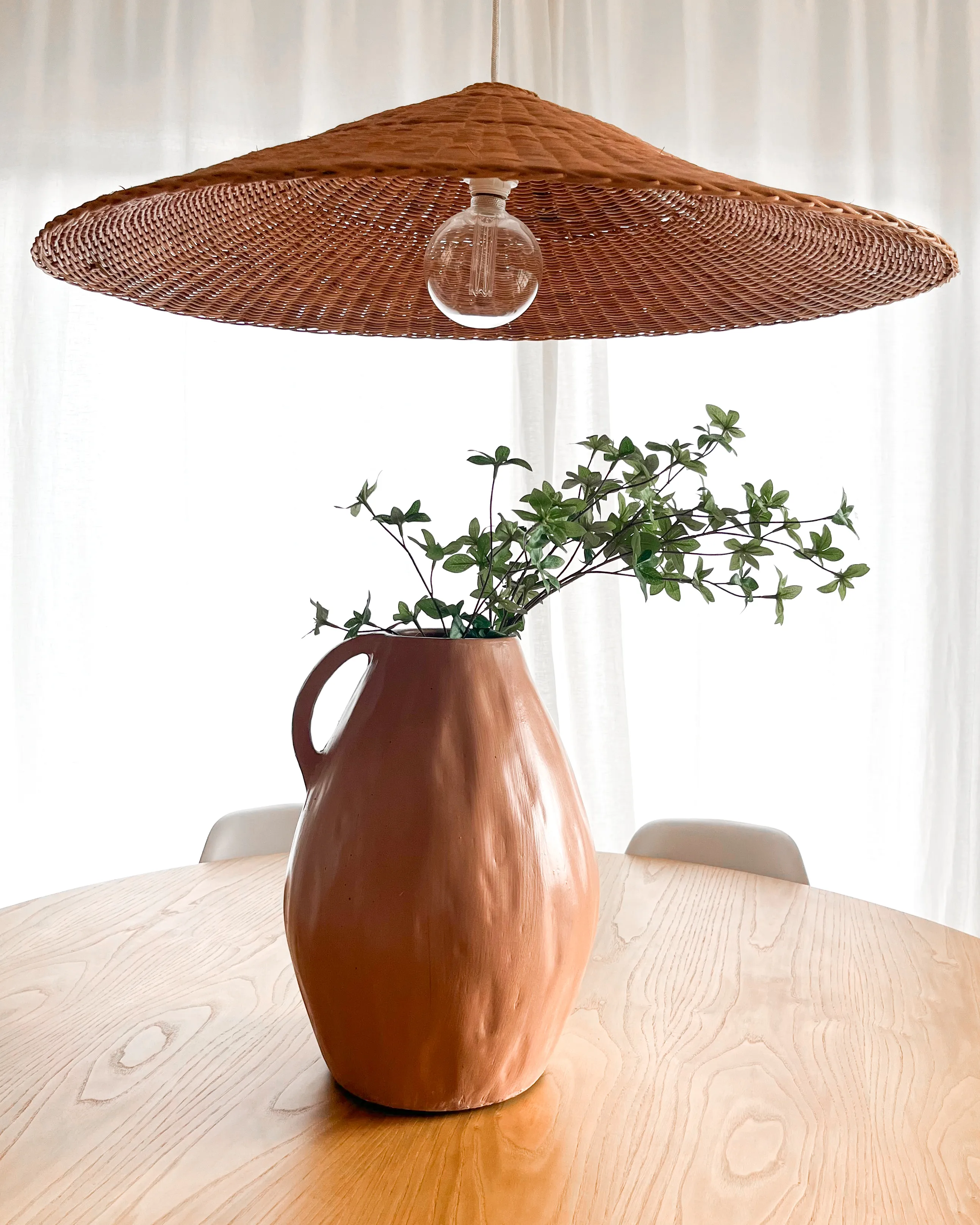 Decoratieve vaas KULIM Keramiek 40 cm Zandbeige