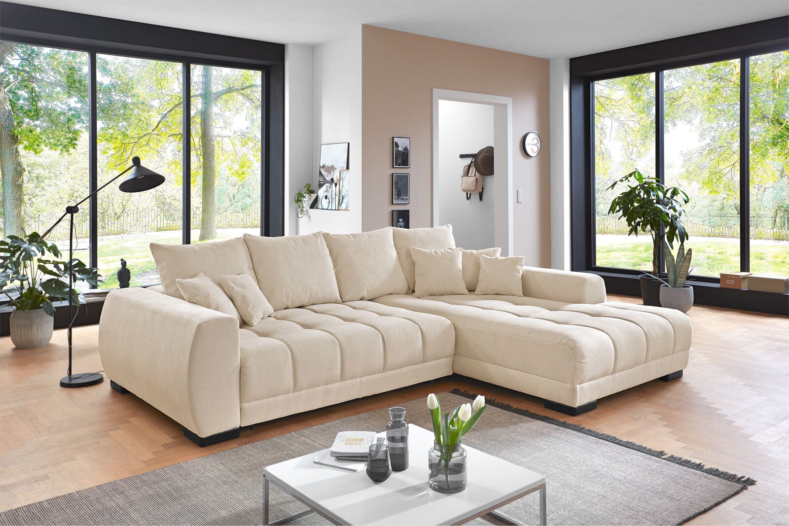 Ecksofa MUSTANG 300 x 225 cm beige