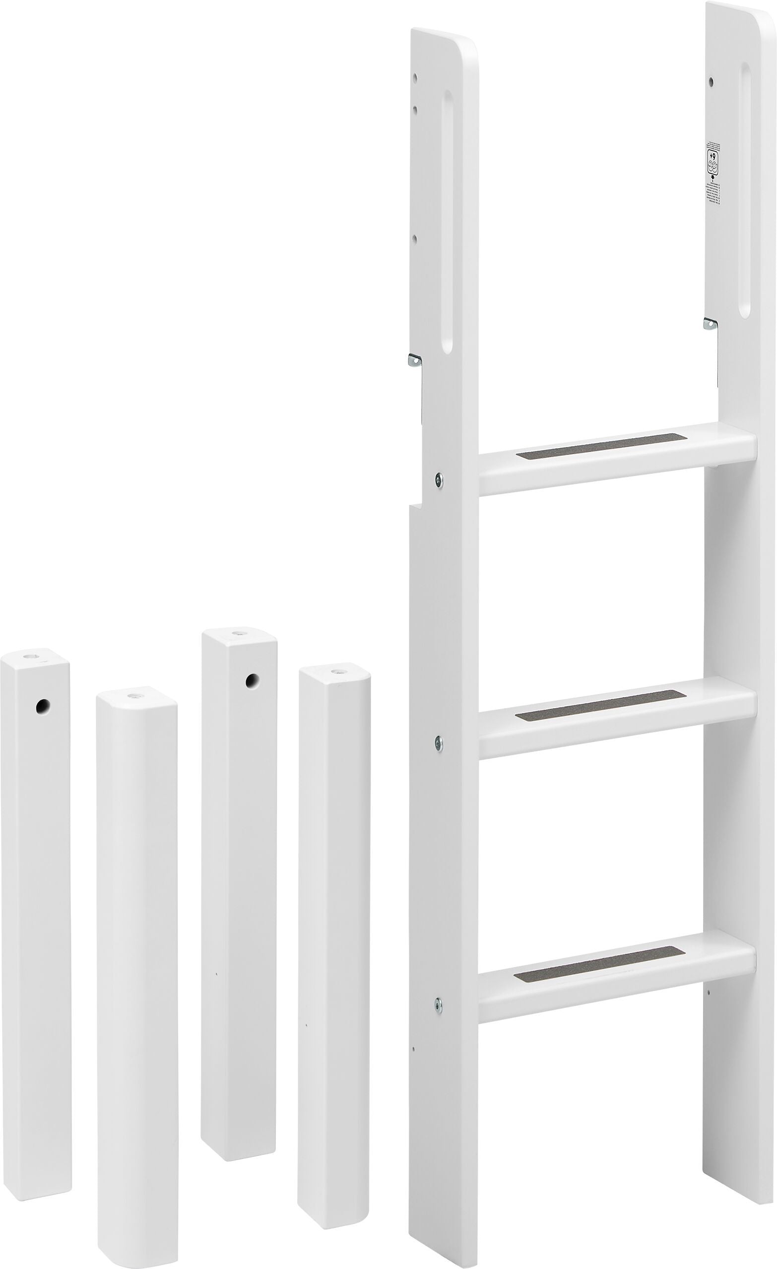 Flexa WHITE Halbhochbett - Weiss / B: 109.0 cm x T: 210.0 cm x H: 120.0 cm
