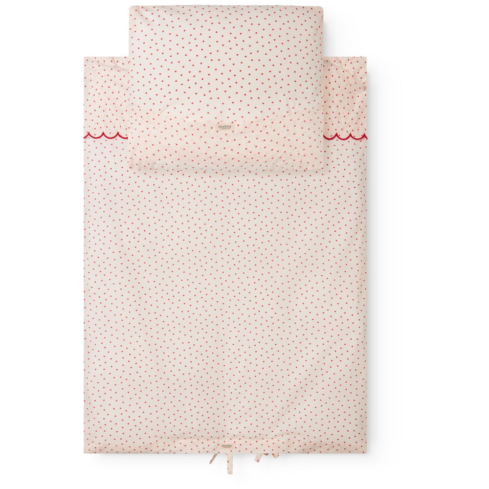 Køb MarMar Crispy Poplin Acc Happy Hearts Sengtøj Hør Scallop Baby