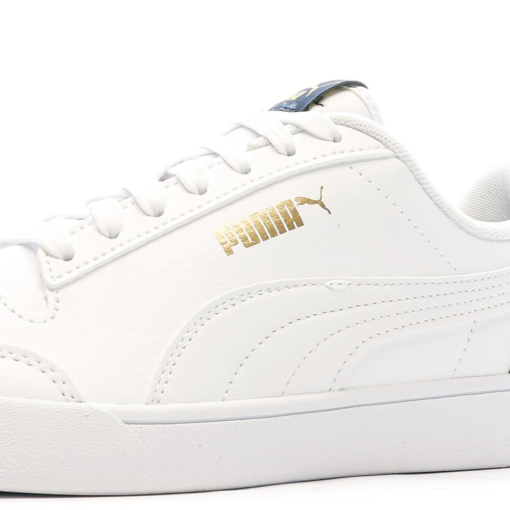 Puma Baskets Blanche/Doré/Bleu Homme Puma Shuffle