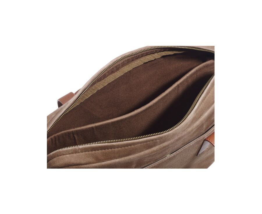 Cartable en velours tabac - HARWINTON