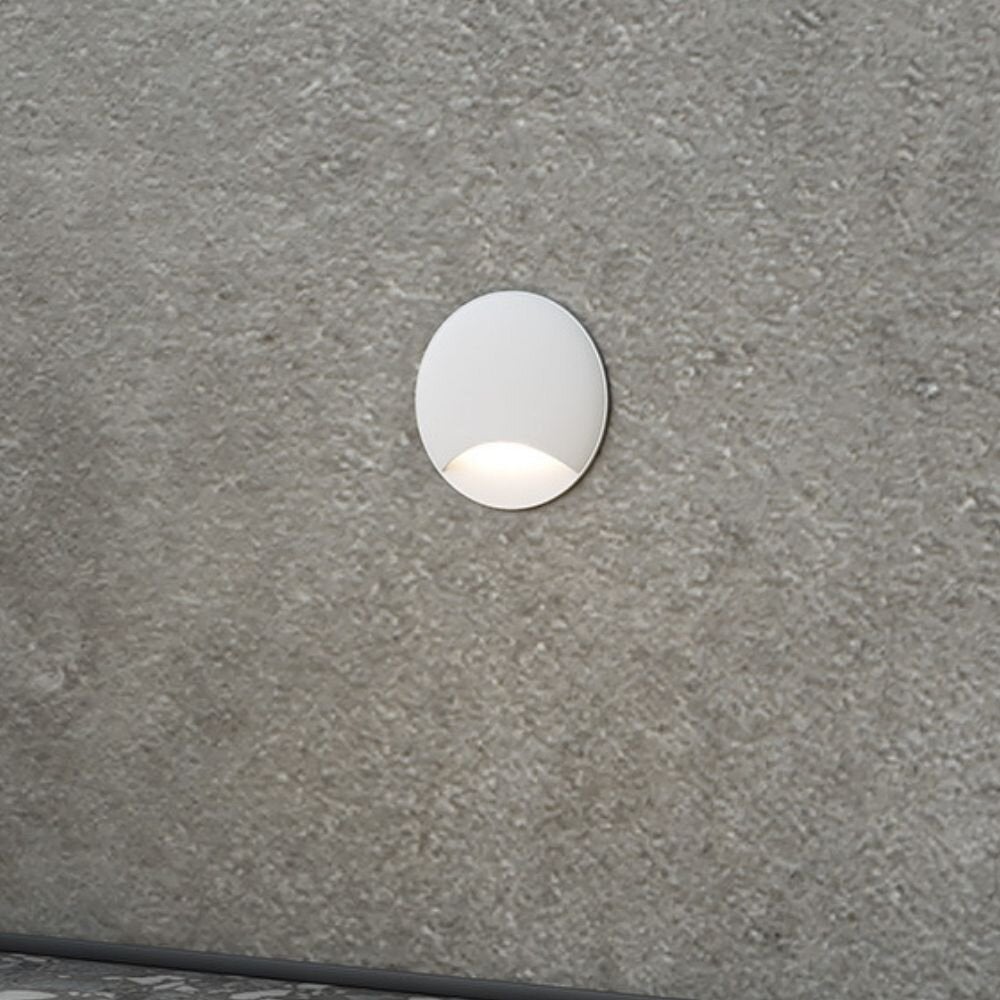 LED inbouwspot Biscotti in wit en zwart, 3W, 30lm, IP65, 3000K