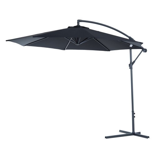 Guarda-sol Outsunny para jardim, preto