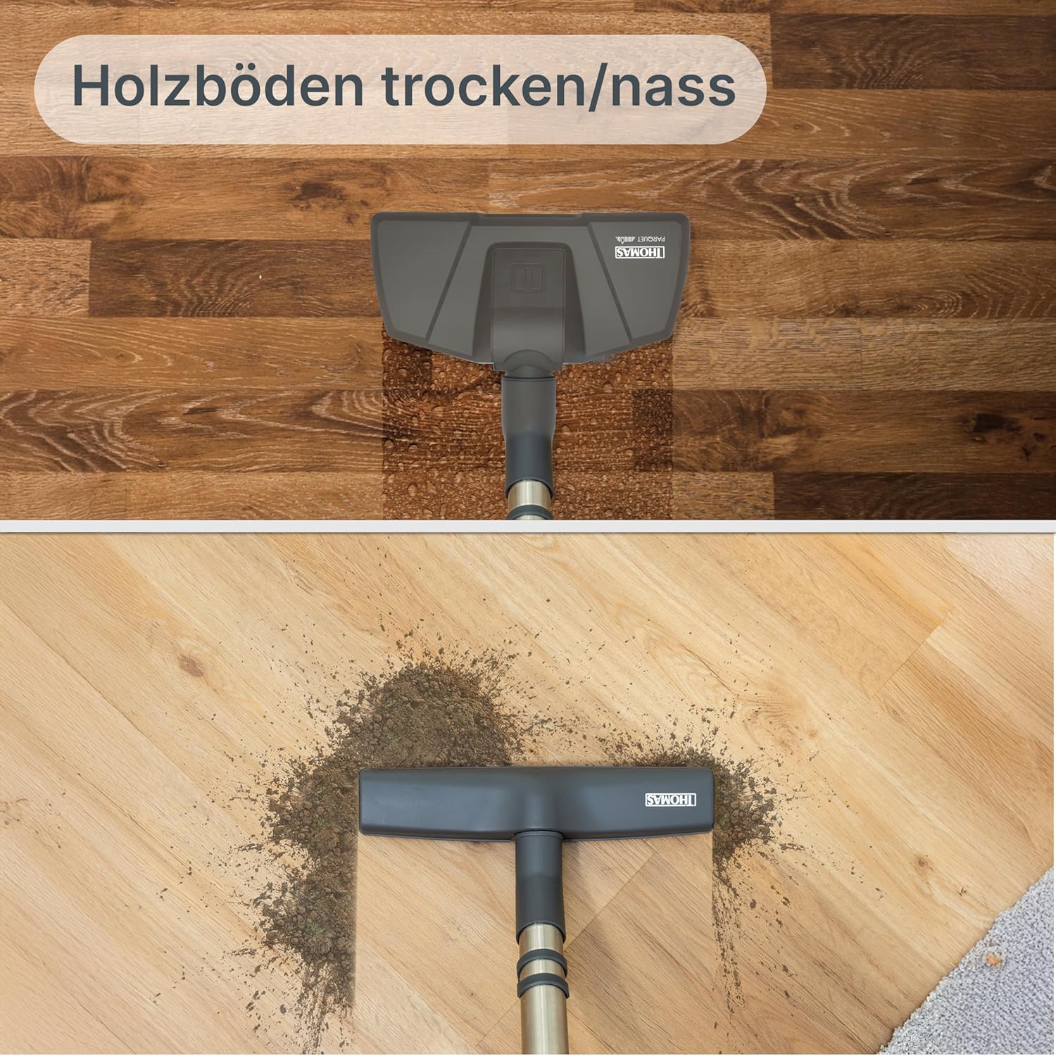 THOMAS Aqua+ Multi CLEAN X10 PARQUET, Staubsauger, Waschsauger, beutellos, Speziell für Parkett und Laminat, für Allergiker, Wasserfilterung, 1700 Watt max., Made in Germany