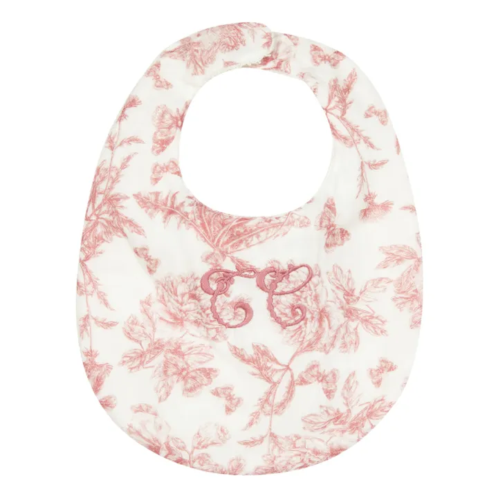 Tartine et Chocolat Bavoir Toile de Jouy | Rose pêche