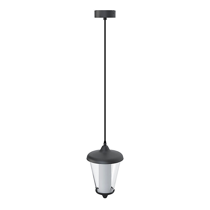 Suspension LED intégrée E27 Haro 1000lm 11W IP44 GoodHome gris anthracite