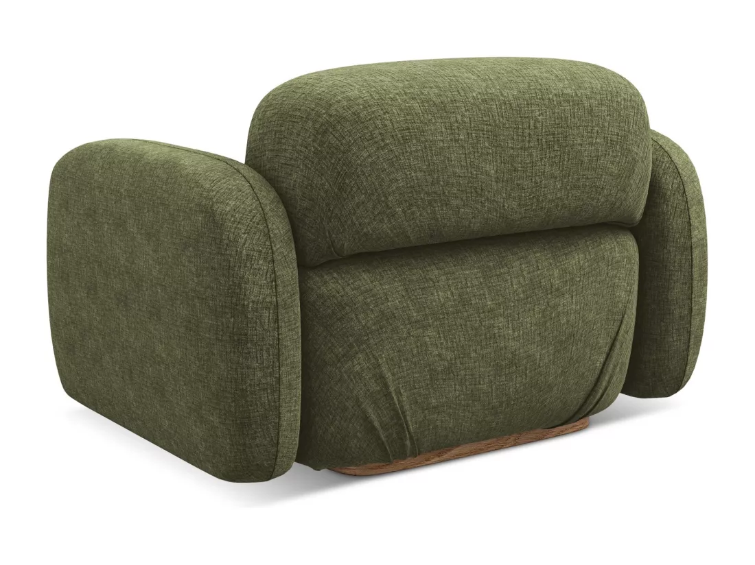 Fauteuil en tissu chenille - olive - AILANI