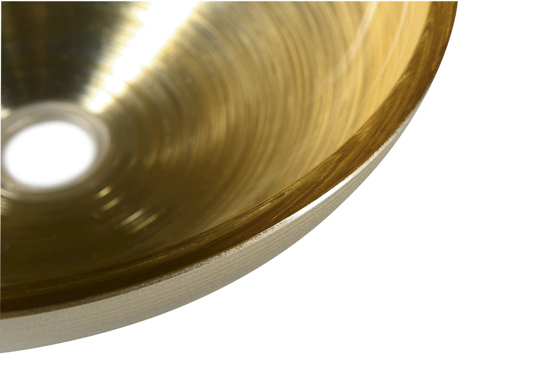 Sapho Murano glazen waskom 40cm bruin / goud