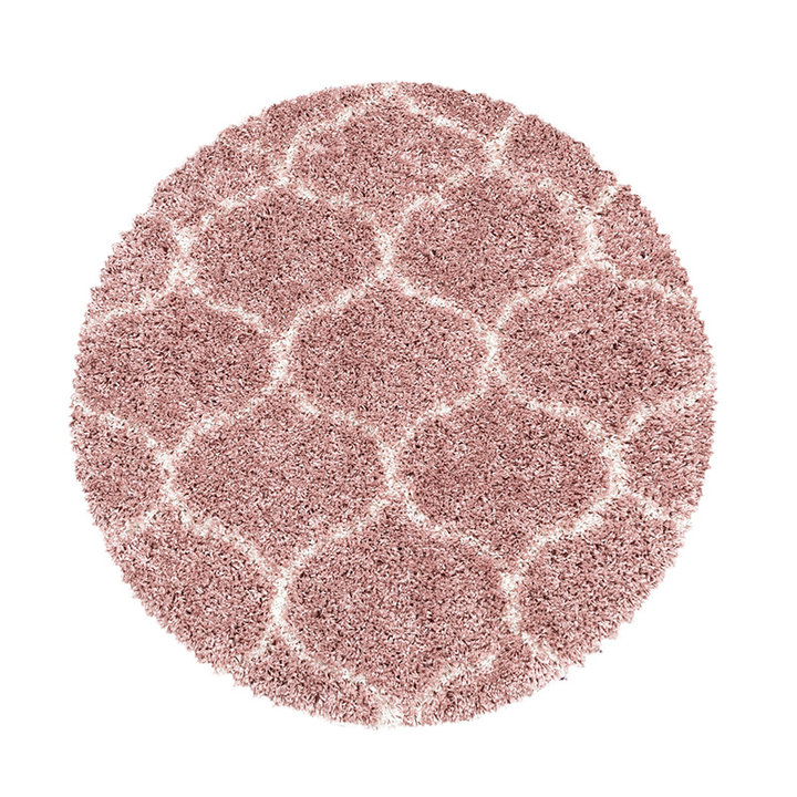 Rond berber vloerkleed - Agadir Circle Roze/Creme