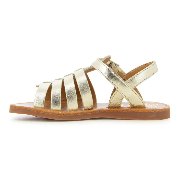 Pom d'Api Sandales Plagette Strap | Argenté