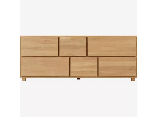HABITAT - Commode 6 tiroirs en chêne - Naturel - Hanita