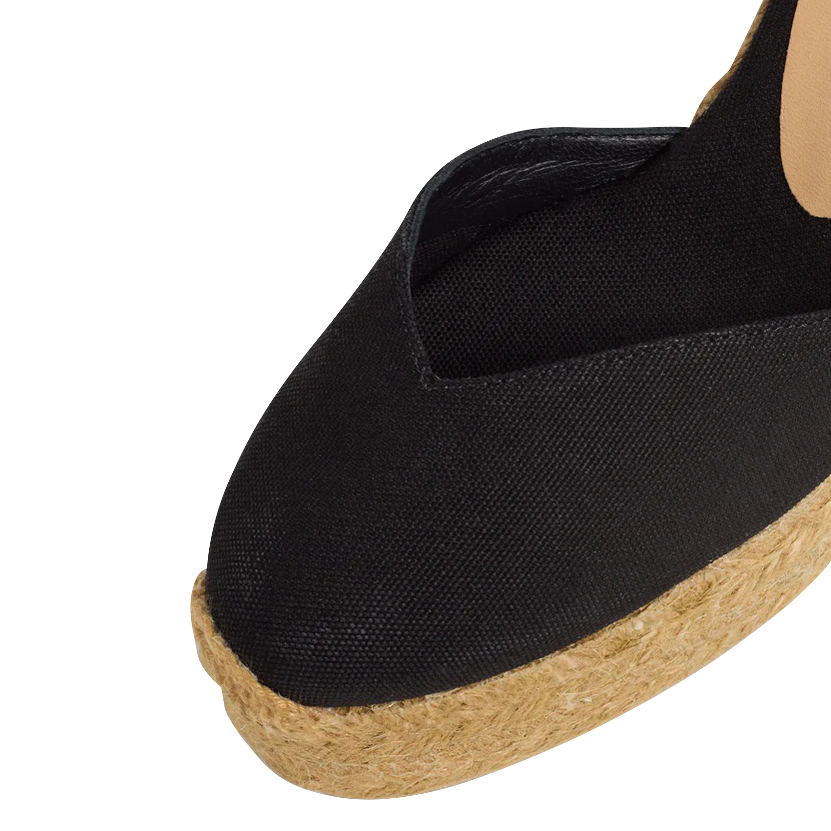 CHIARA - Espadrilles compensées en coton | Noir