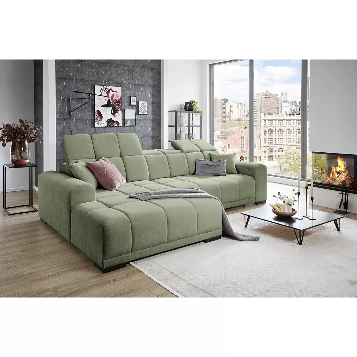 Ecksofa Master grün
