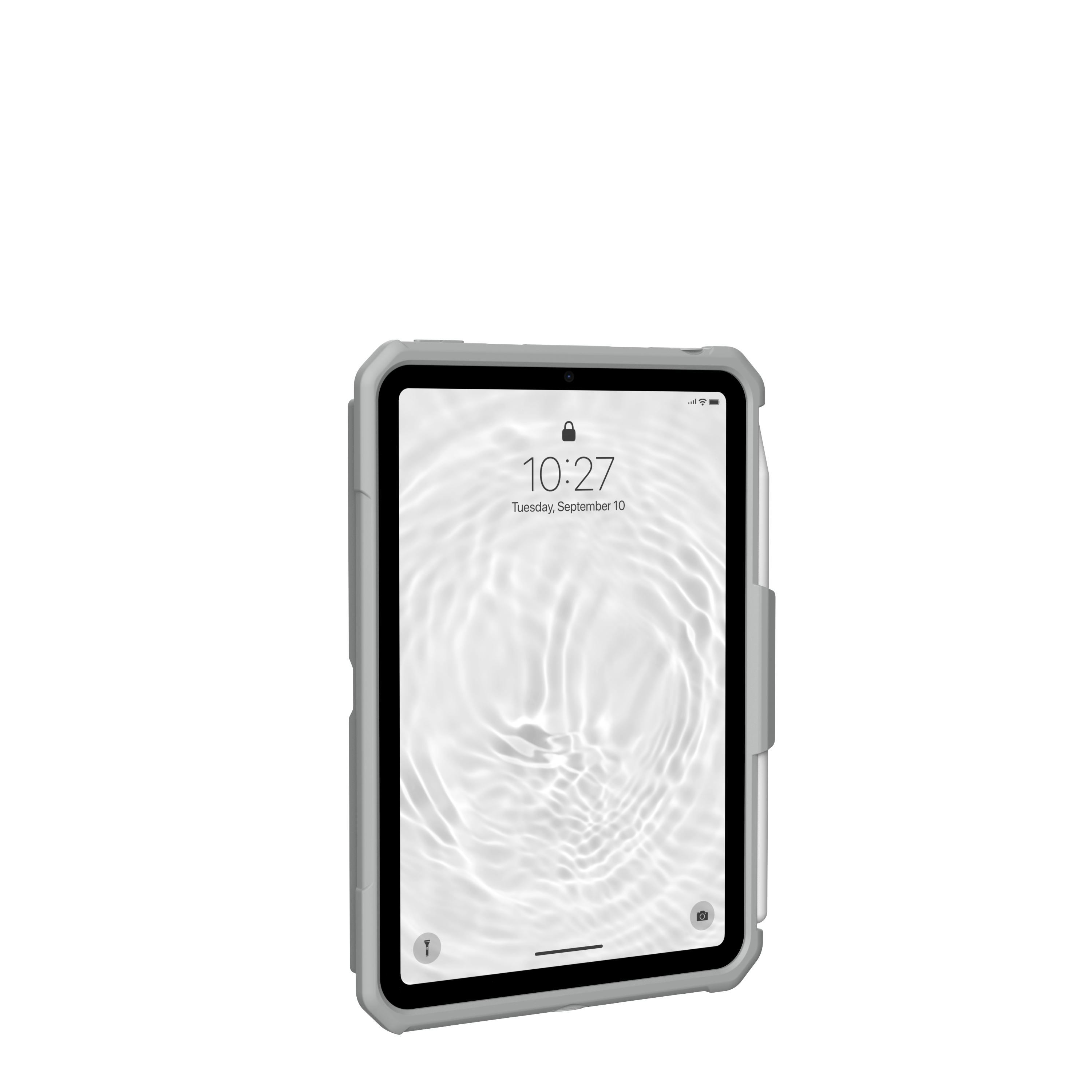 iPad Mini 7 (2024) / Mini 6 (2021) Outdoor Schutz Hülle Back Cover Scout   Kickstand   Apple Pencil Halterung (124013BH4130) - Weiss