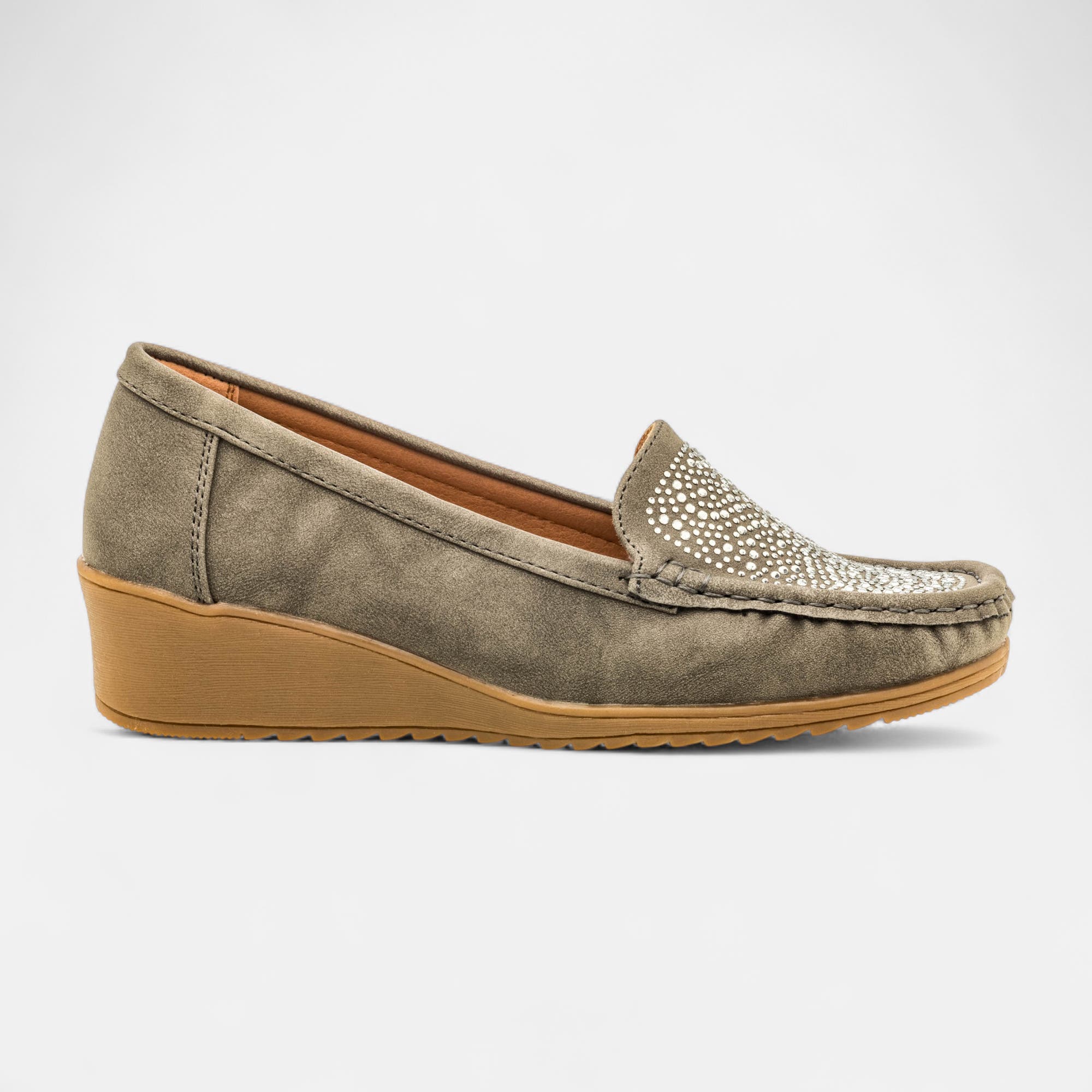 Mocassins pieds sensibles Femme gris