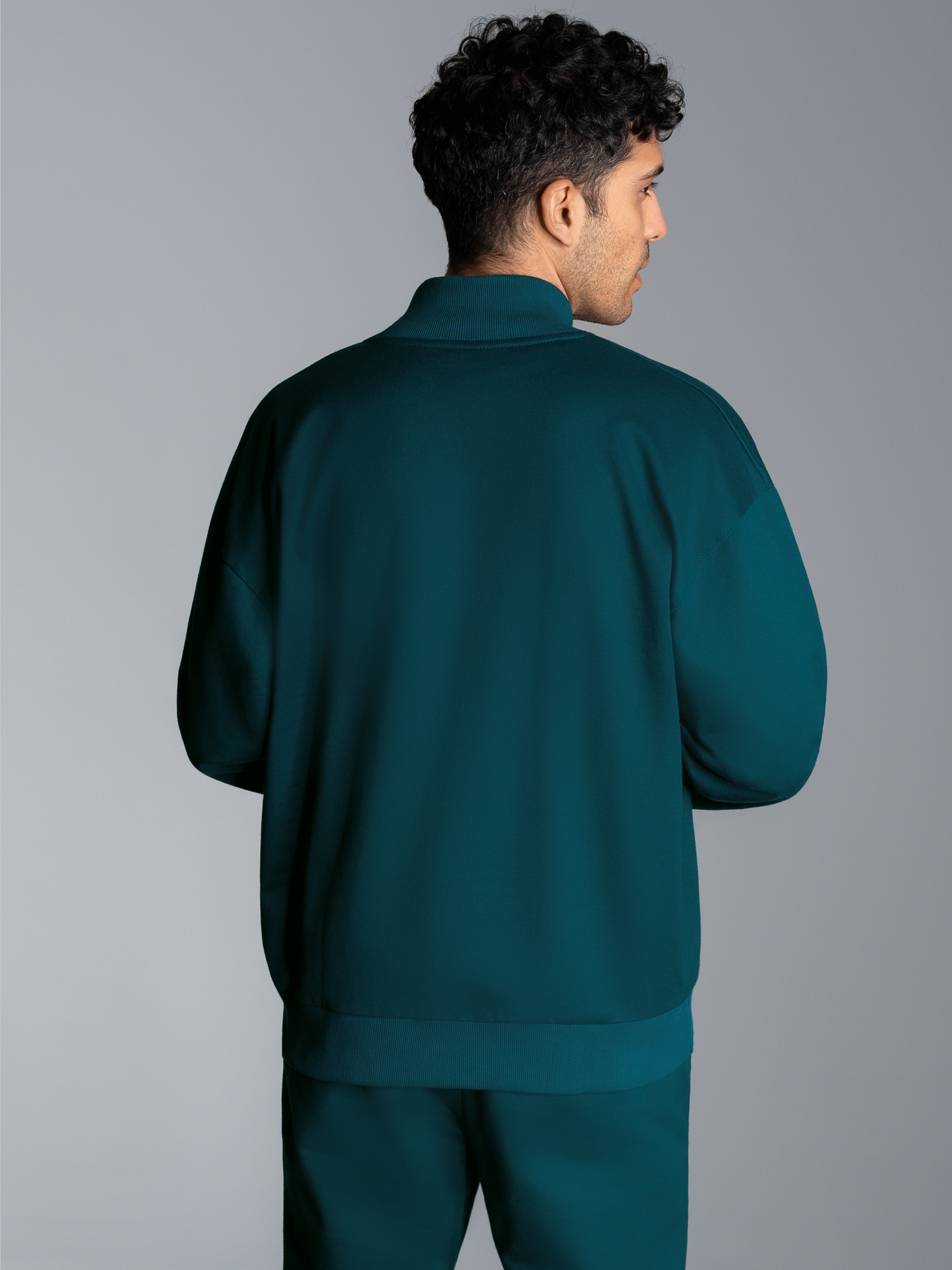 Collegejacke in weicher Sweat-Qualität Saphir