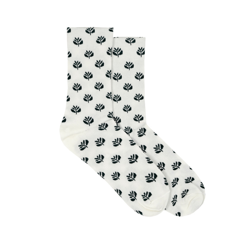 CHAUSSETTES À MOTIFS CLAIRES - BLANCHES