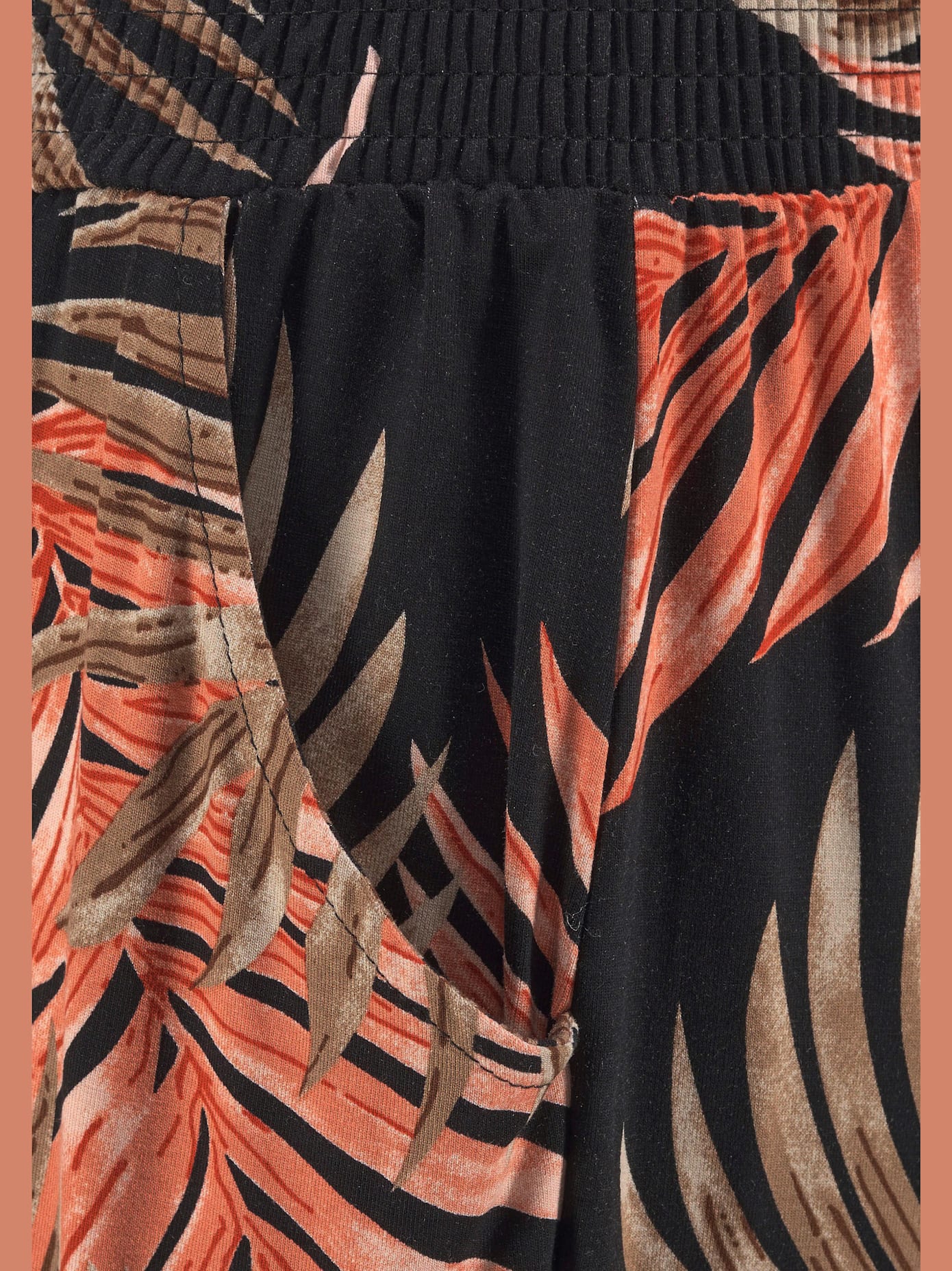 Pantalon de plage avec imprimé palmiers