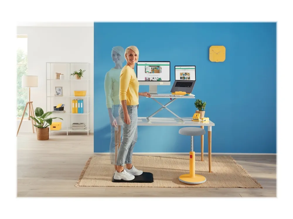 Leitz Ergo Cosy Active Sidde-stå balancestol 2-i-1 varm gul - højdejustering 46-79 cm